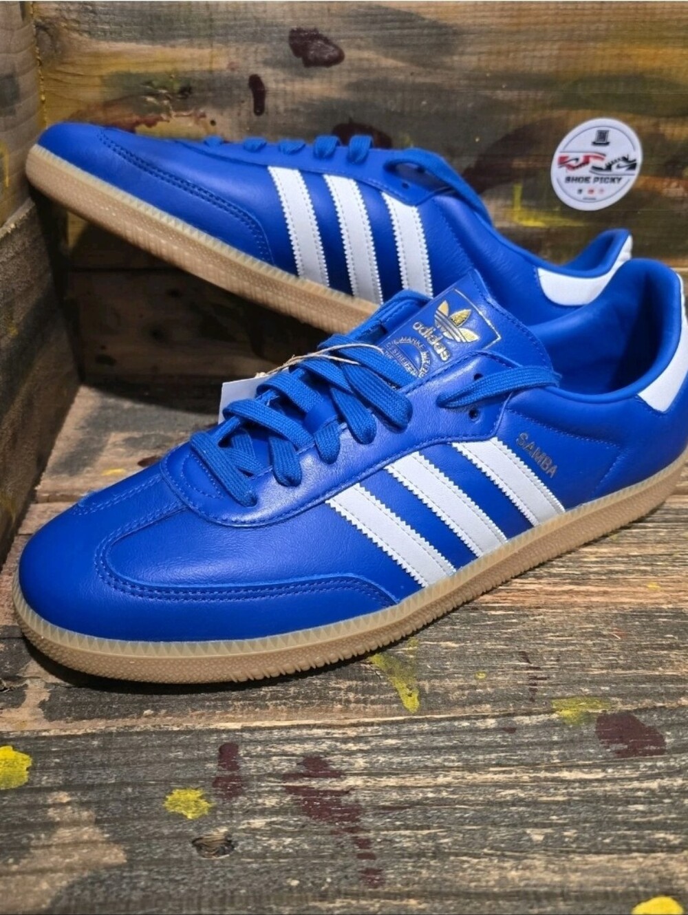 Adidas Originals Samba OG Blue Leather White Gum 4th Of July JR0882 Men’s sz 13